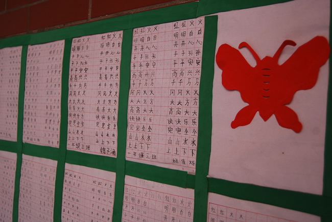 洛陽(yáng)東方外國(guó)語(yǔ)學(xué)校班級(jí)寫字墻